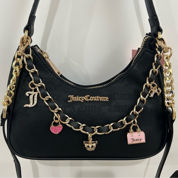NWT Juicy Couture Princess Charming Black Shoulder Crossbody Bag Wallet VIRAL - Picture 7 of 15